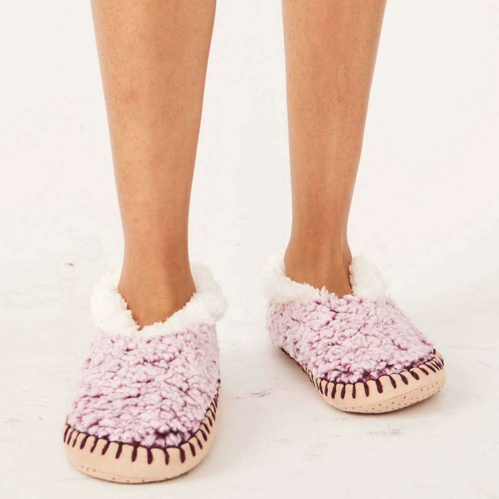 🎉LAST CHANCE🎉 NWT Free People So Soft Sherpa Ballerina Slippers / Sugarplum - Picture 3 of 6